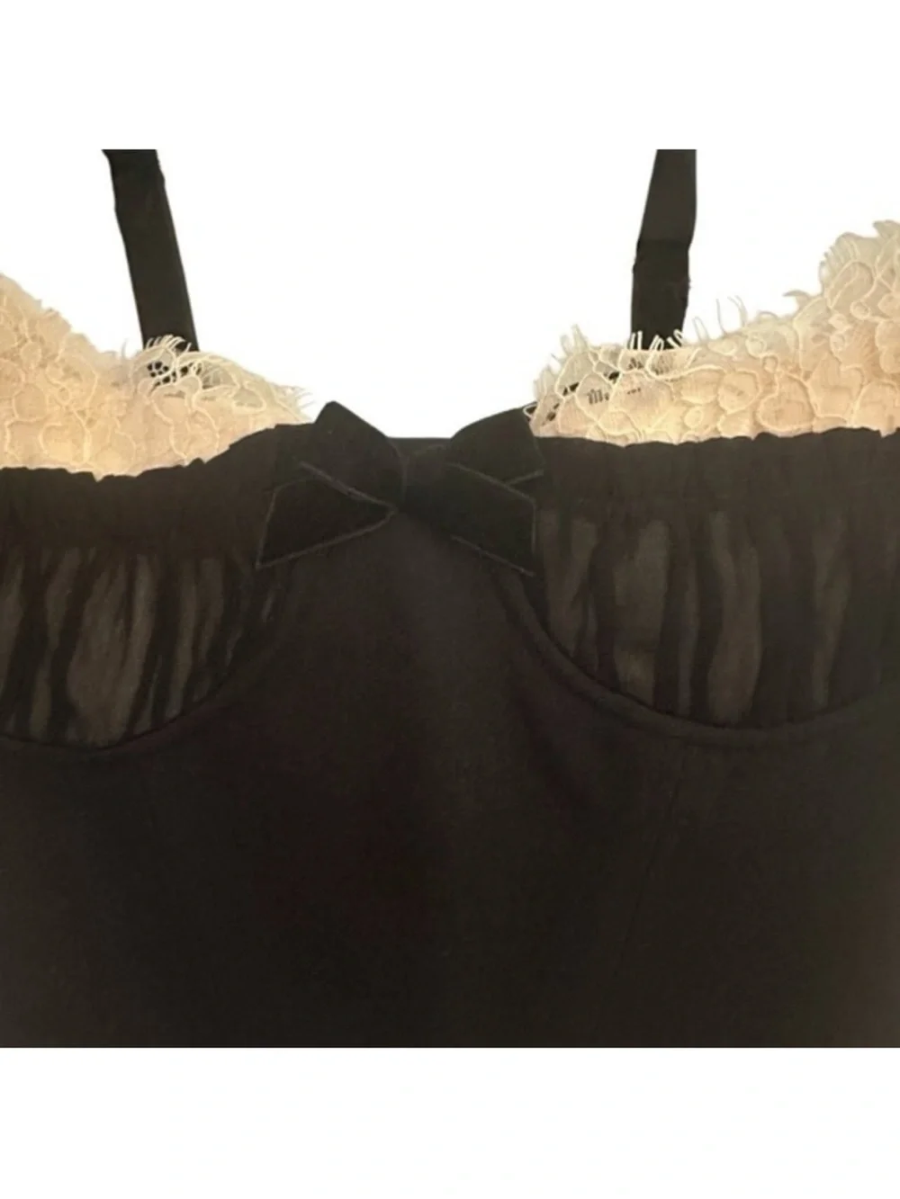 Rumored NWT Bardot Lace Up Corset Bustier Top Black Coquette/Balletcore Size XS - Picture 11 of 13